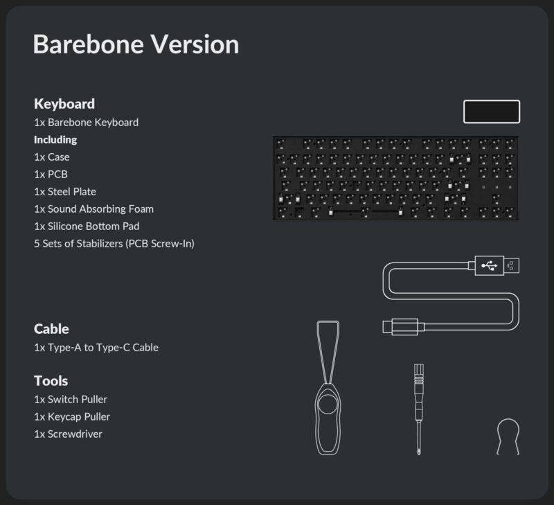 Keychron K8 Pro (Barebone) QMK/VIA Wireless Mechanical Keyboard - Image 3