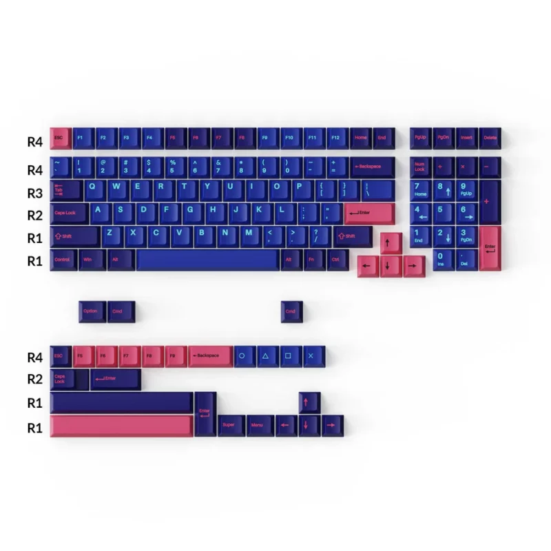 Cherry Profile Double - Shot PBT Full Set Keycaps - Player - Image 6